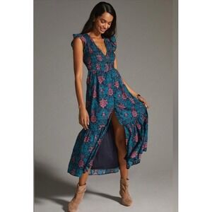 Anthropologie The Peregrine Midi Dress Sz Small NWT‎ $160 Floral